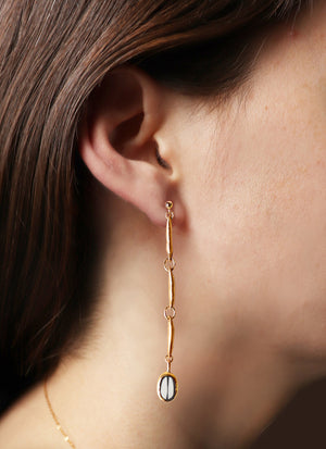 Bronze Link Seedling Earrings