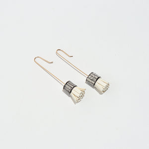 Little Drum Earrings - White