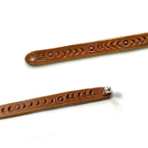 Moonphases Tooled Leather Bracelet