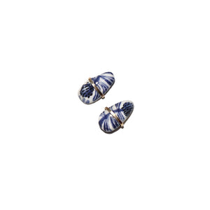Flora Blue Post Earrings