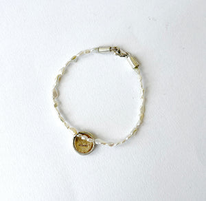 Pearl bracelet with Water Charm