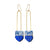 Regalo Long Earrings - Blue Swirl
