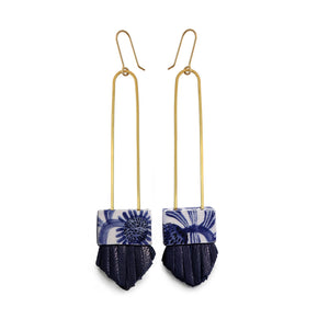 Regalo Long Earrings - Flora Blue