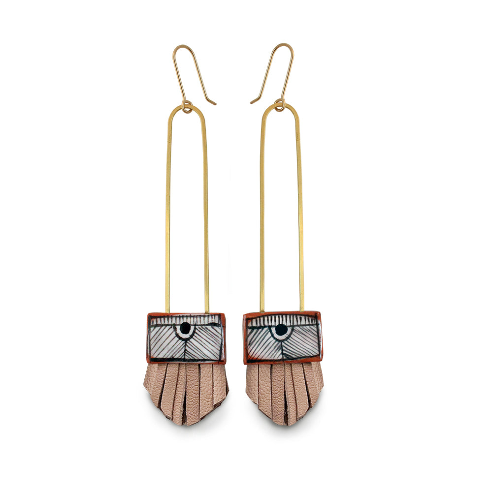 Regalo Long Earrings - Heather Pink