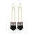 Regalo Long Tassel Earrings - Black