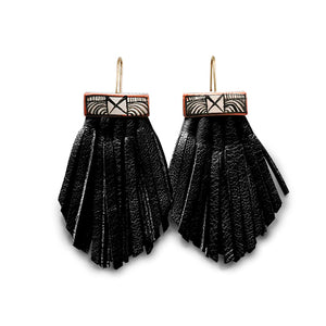 Tassel Cage Earrings – Jet Black