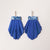Tassel Cage Earrings - Blue Swirl