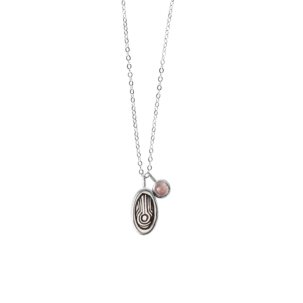 Water Elementos Charm and Gemstone Necklace